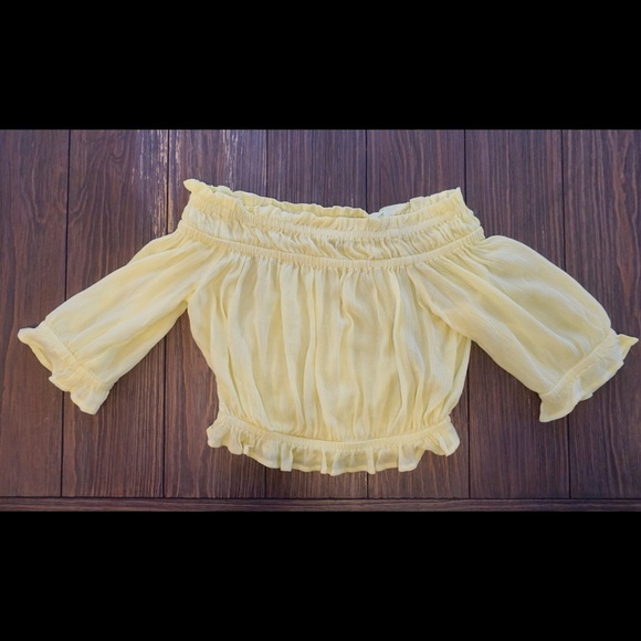 new look yellow crop top